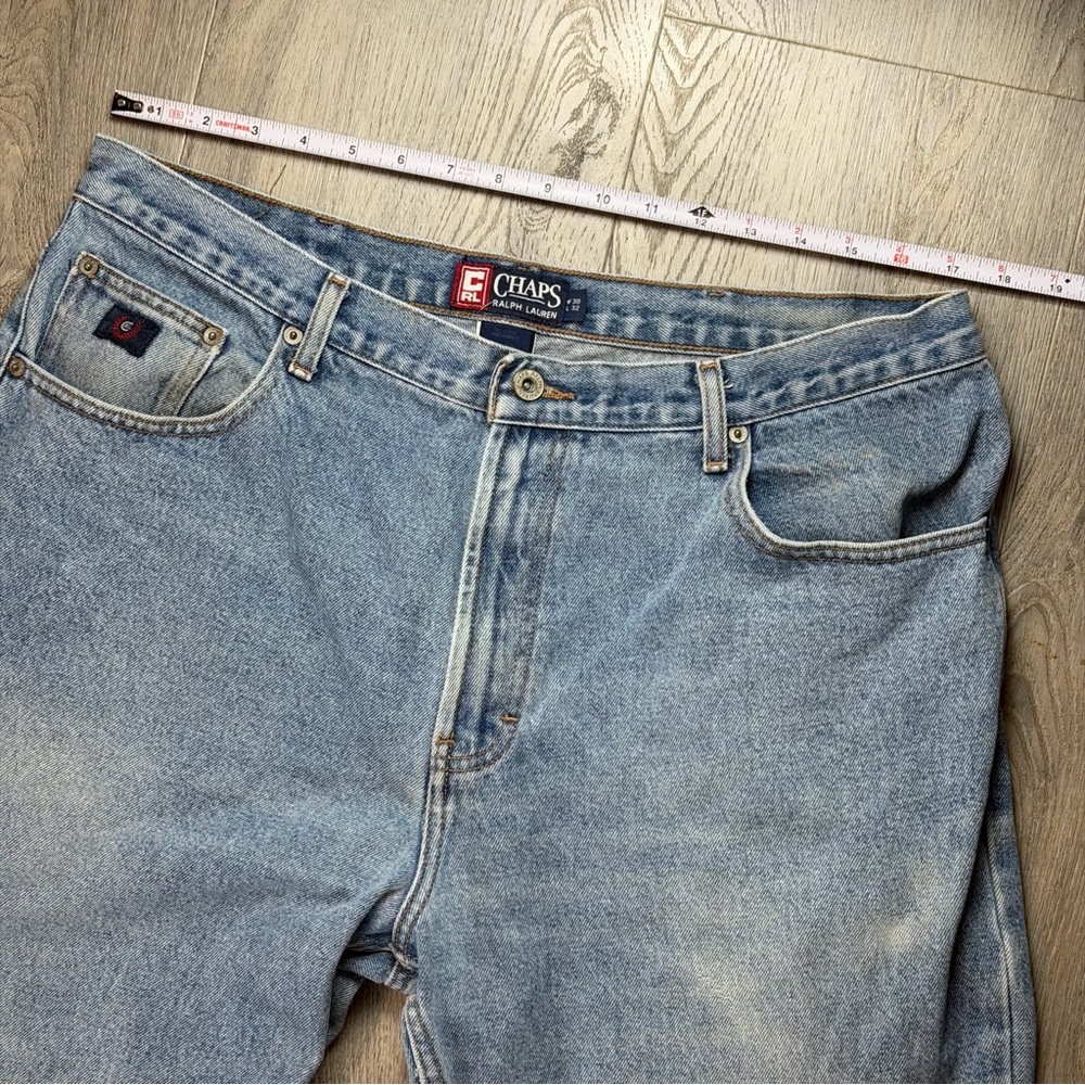 Vintage 90’s Chaps Ralph Lauren Jeans Mens 38x32 Relaxed Straight Denim Y2K Blue - Picture 12 of 13